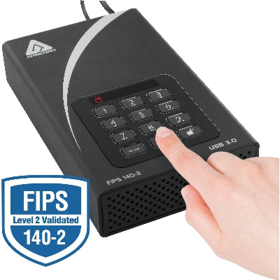 Apricorn Fips Validated 10TB Aegis Padlock DT Secure USB 3.0