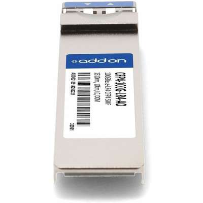 AddOn Cisco CFP4 10KM LR4 LC XCVR Compat TAA XCVR 100-GIG LR4 Domino LC