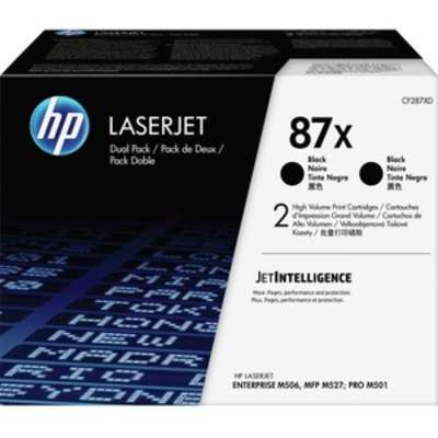 HP 87X 2-Pack High Yield Black Original LaserJet Toner Cartridges