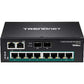TRENDnet 10-Port Hardened Industrial Gigabit PoE+ DIN-Rail Switch