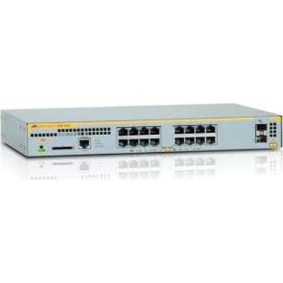 Allied Telesis L2+ Managed Switch, 16 x 10/100/1000MBPS PoE+ Ports, 2 x SFP Uplink Slots, 1 Fixed AC