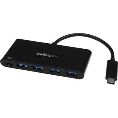 StarTech.com 4 Port USB-C Hub with PD 2.0 - USB-C to 4x A - USB 3.0 Hub