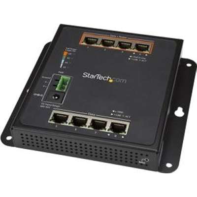 StarTech.com 8 Port PoE Managed Ethernet Switch - 30W / PoE+ Port - Mounted