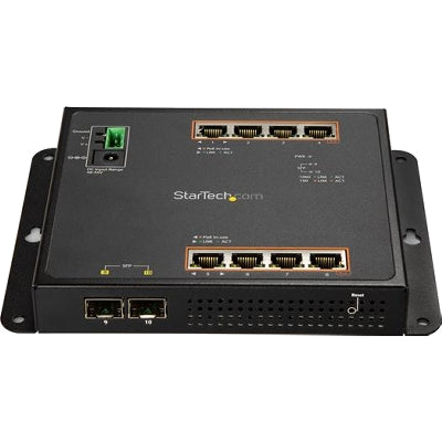 StarTech.com Gigabit Ethernet Switch - Managed 8 Port PoE+ plus 2 SFP Ports