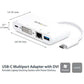 StarTech.com USB C Multiport Adapter - DVI-D/PD 3.0/GbE/USB-A - Mini Dock