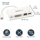 StarTech.com USB C Multiport Adapter - DVI-D/PD 3.0/GbE/USB-A - Mini Dock