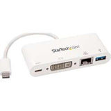 StarTech.com USB C Multiport Adapter - DVI-D/PD 3.0/GbE/USB-A - Mini Dock