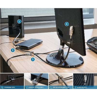 StarTech.com 6ft Combination Laptop Cable Lock - Portable/Coiled - K-Slot