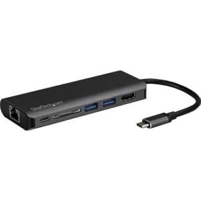 StarTech.com USB-C Multiport Adapter - USB-C to 4K HDMI - PD/USB 3.0/GbE/SD