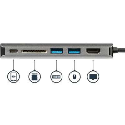 StarTech.com USB-C Multiport Adapter - USB-C to 4K HDMI - PD/USB 3.0/GbE/SD