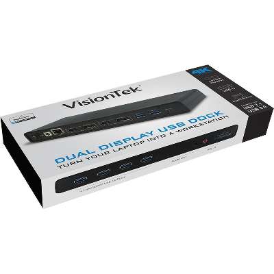 VisionTek Universal Dual 4K USB Dock