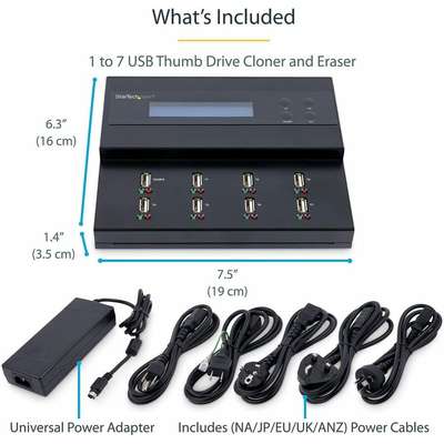 StarTech.com 1:7 USB Duplicator / Eraser - USB Flash Drives