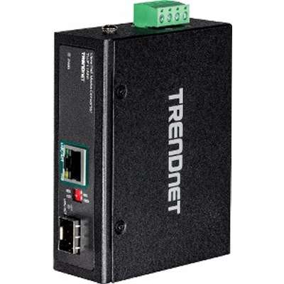 TRENDnet Hardened Industrial SFP to Gigabit UPoE Media Converter