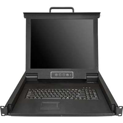 StarTech.com Rackmount KVM Console - 1U 17" LCD VGA KVM Drawer with Cables USB