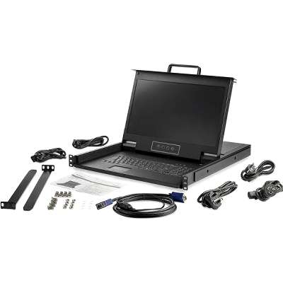 StarTech.com Rackmount KVM Console HD - 1U 17" LCD VGA KVM Drawer with Cables