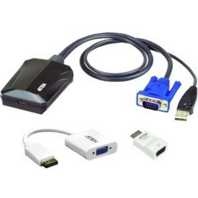 Aten AC CV211KIT01 Portable Laptop USB console HDMI T VGA Adapter