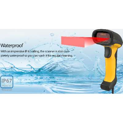 Adesso Antimicrobial & Waterproof 2D Barcode Scanner