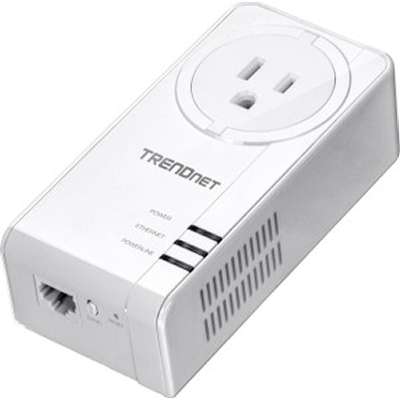 TRENDnet Powerline 1300 AV2 Adapter with Built-in Outlet