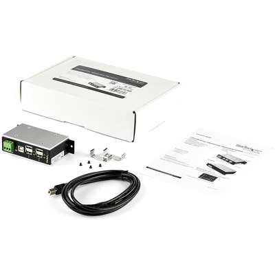 StarTech.com 4-Port Industrial USB 2.0 Hub with ESD & 350W Surge Protection