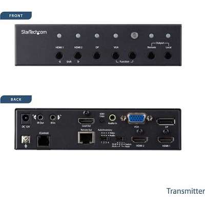 StarTech.com Mult-Input HDBaseT Extender Kit with Switch and Video Scaler