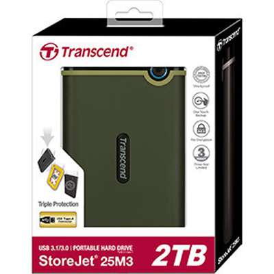 Transcend 2TB Slim STOREJET2.5 USB 3.1 M3S Portable