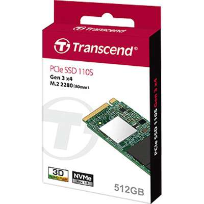 Transcend 512GB TS512GMTE110S M.2 2280 PCIE GEN3X4 3D TLC DRAM-Less