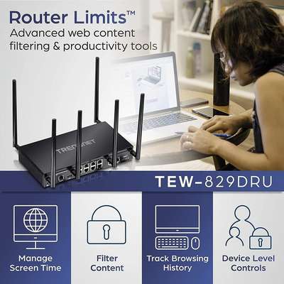 TRENDnet AC3000 Tri-Band Wireless Gigabit Dual-WAN VPN SMB Router