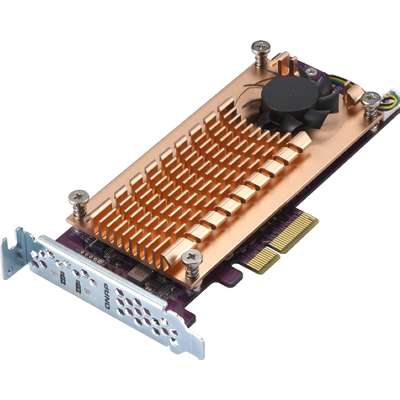 QNAP Dual M.2 22110/2280 PCIE SSD Expansion Card PCIE GEN2 X4 Low-Pro