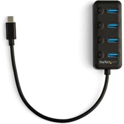 StarTech.com 4-Port USB C Hub - 4x USB-A Ports - Individual On/Off Switches