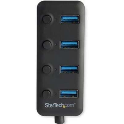 StarTech.com 4-Port USB 3.0 Hub - 4x USB-A - Individual On/Off Switches