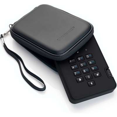 iStorage 500GB diskAshur2 USB 3.1 Secure Portable encrypted Hard Drive - Phantom Black