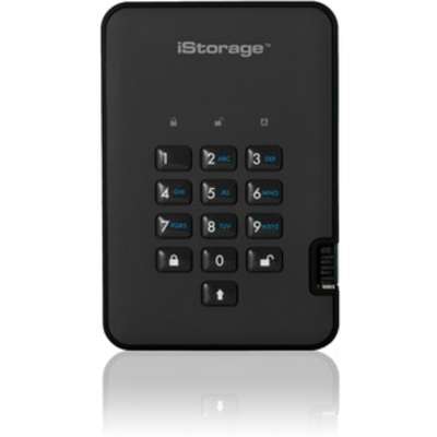 iStorage 1TB diskAshur2 USB 3.1 Secure Portable Encrypted Hard Drive - Phantom Black
