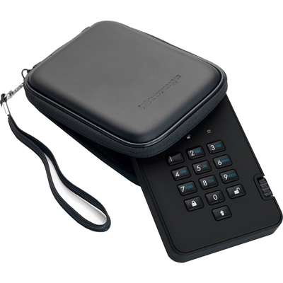 iStorage 1TB diskAshur2 USB 3.1 Secure Portable Encrypted Hard Drive - Phantom Black