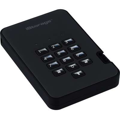 iStorage 1TB diskAshur2 USB 3.1 Secure Portable Encrypted Hard Drive - Phantom Black