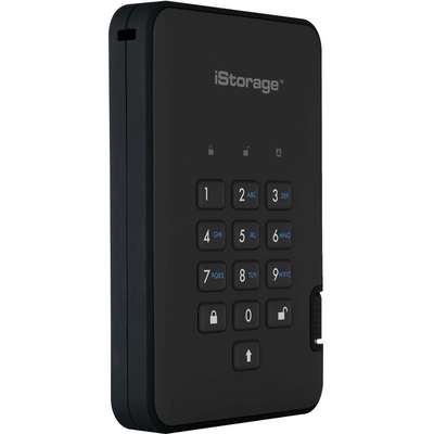 iStorage IS-DA2-256-SSD-256-B 256GB diskAshur2 USB 3.1 Portable encrypted SSD Drive - Black