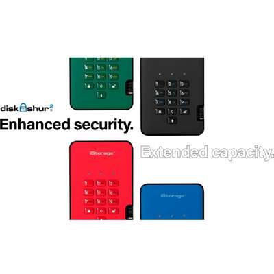 iStorage IS-DA2-256-SSD-2000-B 2TB diskAshur2 USB 3.1 Portable encrypted SSD Drive - Black
