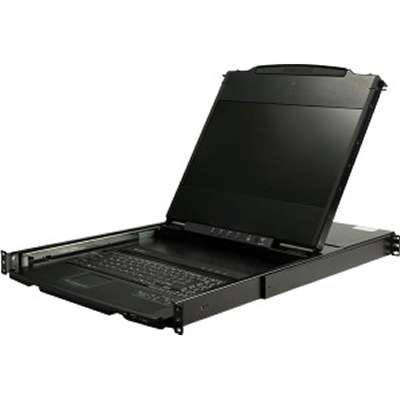 StarTech.com Dual Rail Rackmount KVM Console HD 1U 17" LCD DVI/VGA with Cables