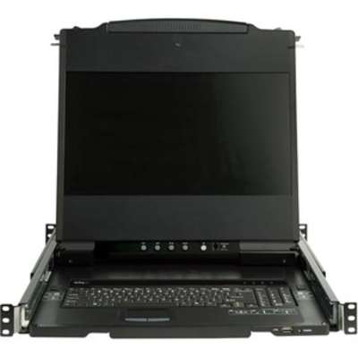 StarTech.com Dual Rail Rackmount KVM Console HD 1U 17" LCD DVI/VGA with Cables