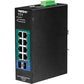 TRENDnet 10-Port Industrial Gigabit L2 Managed PoE+ DIN-Rail Switch 24 57V