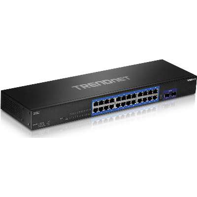 TRENDnet 24-Port Gigabit Switch with 2x10G SFP+ Slots