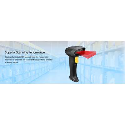 Adesso Bluetooth Spill Resistant Antimicrobial 2D Barcode Scanner with Charging Cra