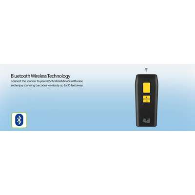 Adesso Bluetooth Antimicrobial Waterproof 2D Barcode Scanner