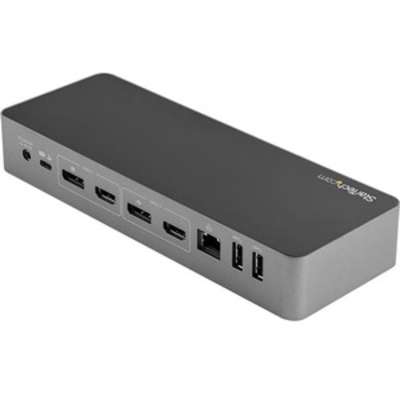 StarTech.com USB-C & USB-A Hybrid Dock with  100W PD - Dual 4K 60Hz HDMI / DP