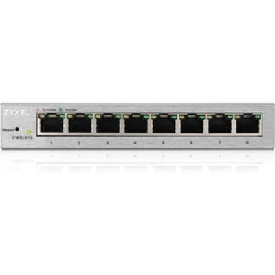 Zyxel GS1200-8 - Fanless 8 Port Gbe L2 Web Managed Switch