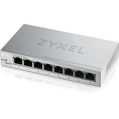 Zyxel GS1200-8 - Fanless 8 Port Gbe L2 Web Managed Switch