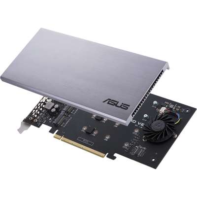 ASUS PCIE 3.0 X4 Expansion Card V2 Supports 4 NVMe M.2 Up to 128 GBPS
