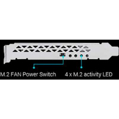 ASUS PCIE 3.0 X4 Expansion Card V2 Supports 4 NVMe M.2 Up to 128 GBPS