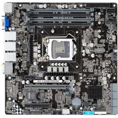 Asus Motherboard WS-C246M-Pro-SE S1151 E-2100/Pentium/Celeron/I7/I5/I3 C246 MicroATX