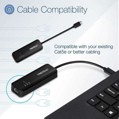 TRENDnet USB-C 3.1 to 2.5GBASE-T Ethernet Adapter