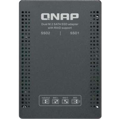 QNAP 2.5 inch SATA to Dual M.2 2280 SATA Drive Adapter Hardware RAID 0/1 JBOD